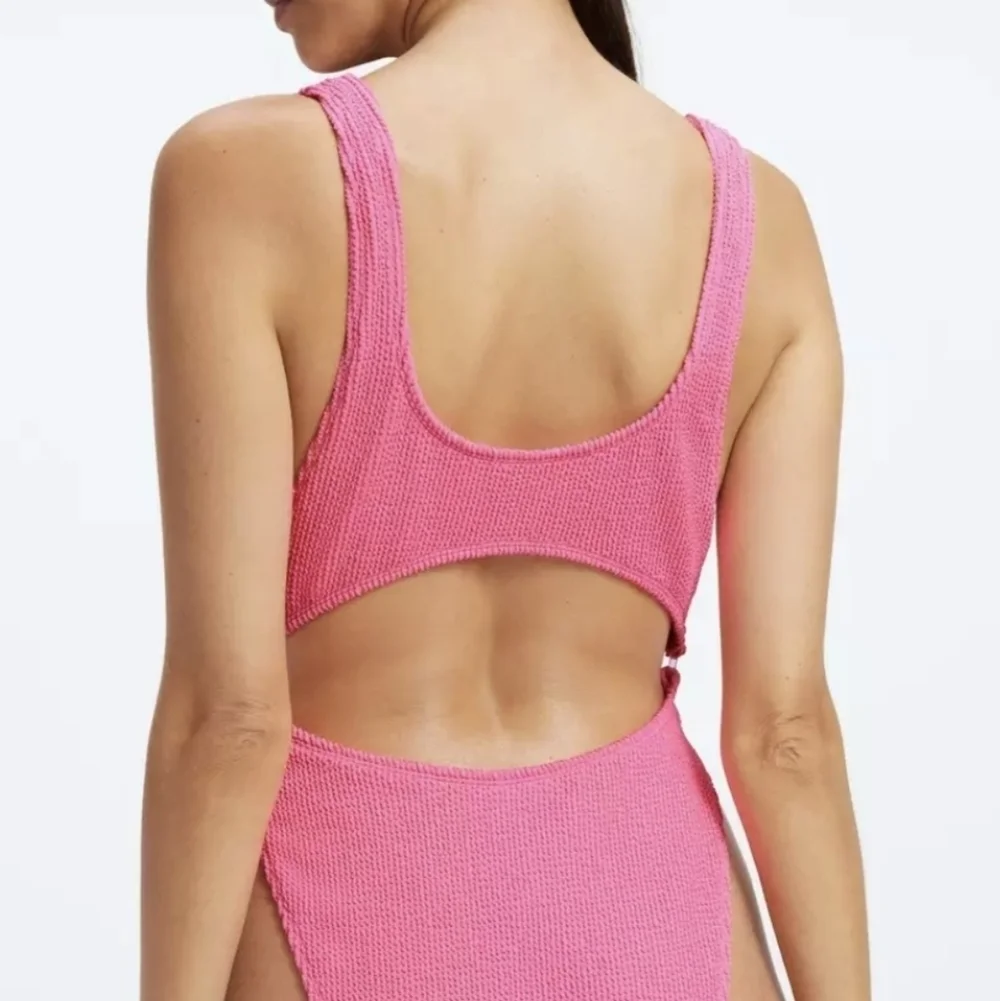 Good American Women Always Fits Monokini Pink One Piece Swim 1/2 S/M